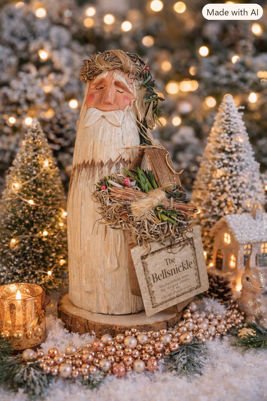 Classic Designs Showcase Bellsnickle Santa Handcrafted 1992 Astoria Or 7 in
